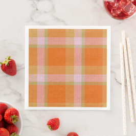 Servilleta De Papel De Cena Plaid Decorativo