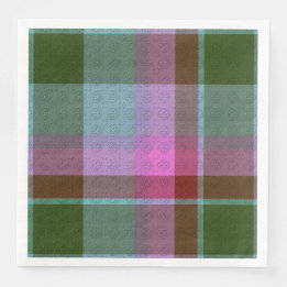 Servilleta De Papel De Cena Plaid Decorativo