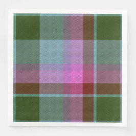 Servilleta De Papel De Cena Plaid Decorativo