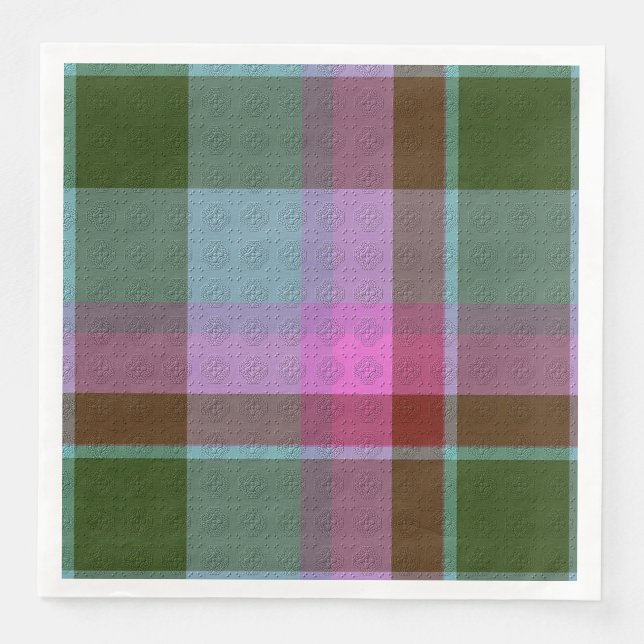Servilleta De Papel De Cena  Plaid Decorativo (Anverso)