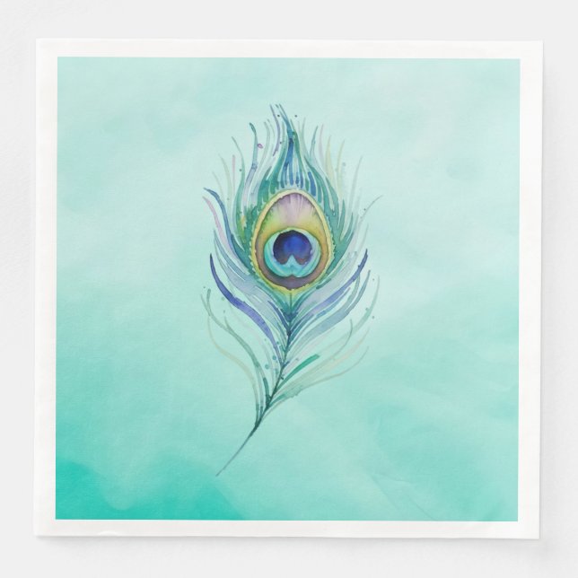 Servilleta De Papel De Cena Pluma (Anverso)