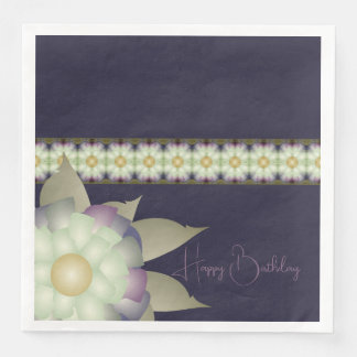 Servilleta De Papel De Cena Pluma Púrpura Y Mauve