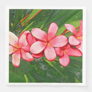 Servilleta De Papel De Cena Plumerias