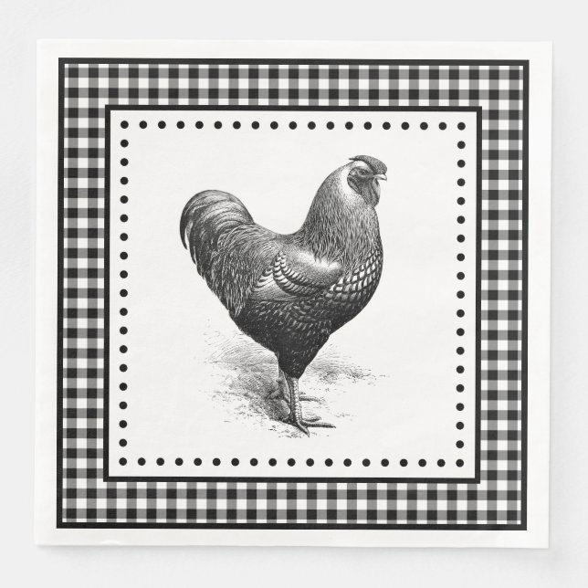 Servilleta De Papel De Cena Poliamina de Pollo (Anverso)