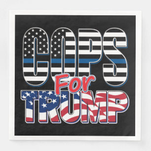 Servilleta De Papel De Cena Policías para Trump - Trump 2020