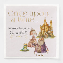 Servilleta De Papel De Cena Princesa de cuentos de hadas para niños y rosa de 