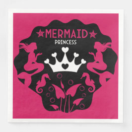 Servilleta De Papel De Cena Princesa Sirena Niña