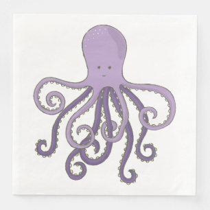Servilleta De Papel De Cena Pulpo del dibujo animado