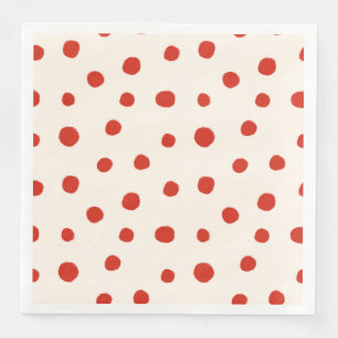 Servilleta De Papel De Cena Puntos rojos de verano