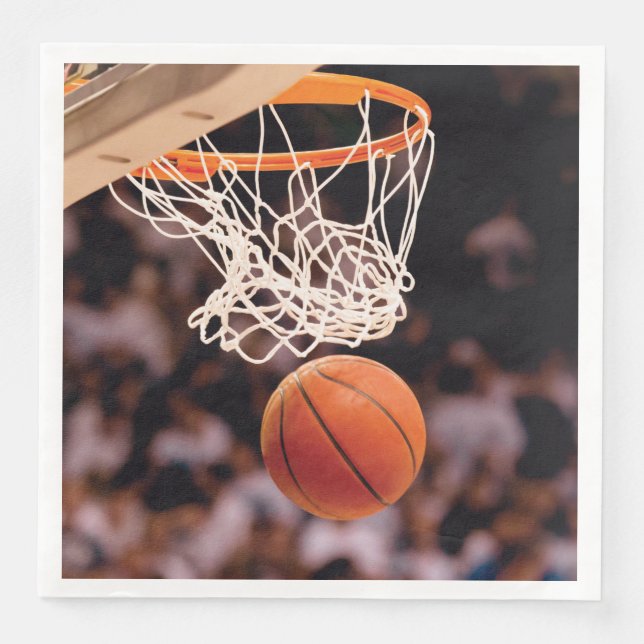 Servilleta De Papel De Cena Puntuación del baloncesto (Anverso)
