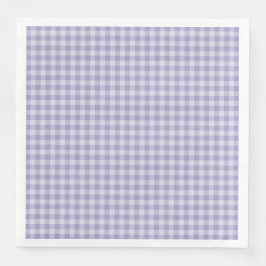 Servilleta De Papel De Cena Purple Checkerboard Pattern