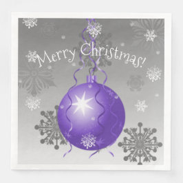 Servilleta De Papel De Cena Purple Fancy Christmas Ornamkin de papel