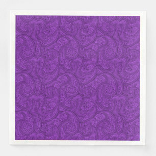 Servilleta De Papel De Cena Purple Paisley