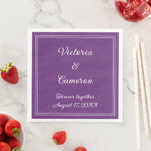 Servilleta De Papel De Cena Purple Personalizado