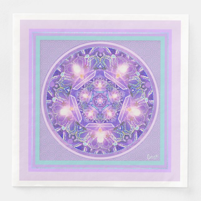 Servilleta De Papel De Cena Púrpura W1 (Anverso)