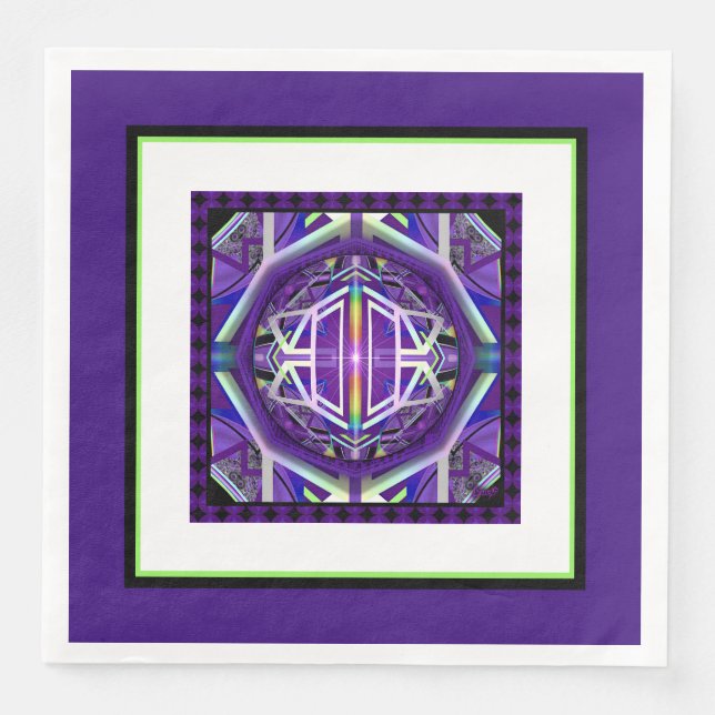 Servilleta De Papel De Cena Púrpura W3 (Anverso)