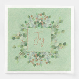 Servilleta De Papel De Cena Purpurina de eucalipto verde Sparkle Sage Botánico