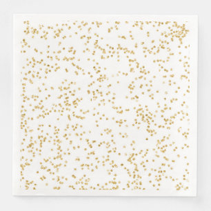 Servilleta De Papel De Cena Purpurina Faux Gold Confetti Wedding Fiesta