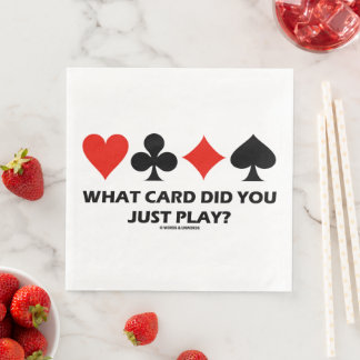 Servilleta De Papel De Cena ¿Qué carta acabas de jugar? Cuatro palos de cartas
