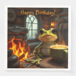 Servilleta De Papel De Cena Rana acogedora