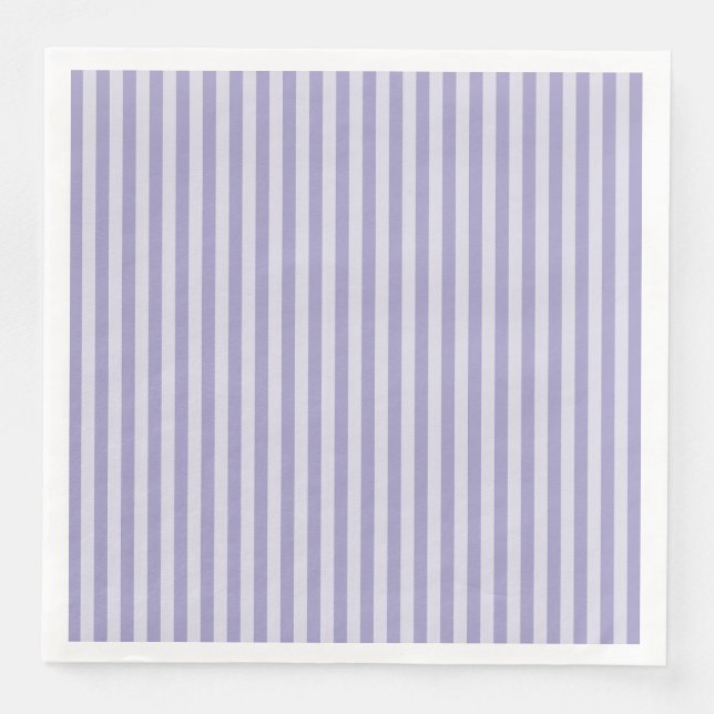 Servilleta De Papel De Cena Rayas Moradas (Anverso)