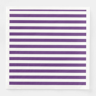 Servilleta De Papel De Cena Rayas moradas y blancas
