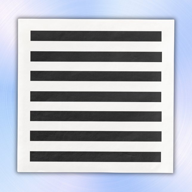 Servilleta De Papel De Cena Rayas simples en blanco y negro | (Subido por el creador)