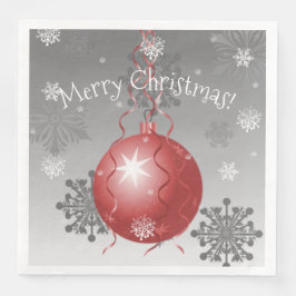 Servilleta De Papel De Cena Red Fancy Christmas Ornamite Paper Napkin
