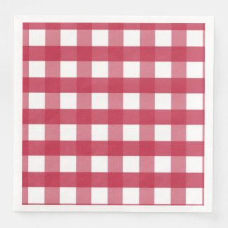 Servilleta De Papel De Cena Red y White Gingham Trivet