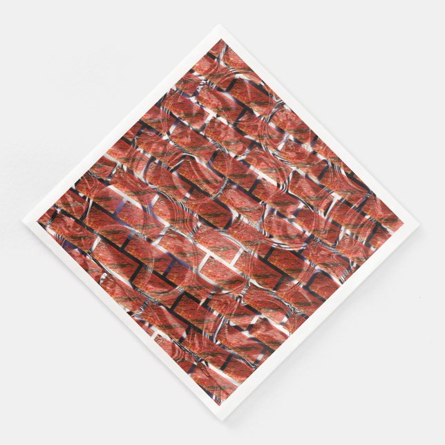 Servilleta De Papel De Cena ¿Reddish, burbujas en la cuadrícula o efecto ladri (Esquina)