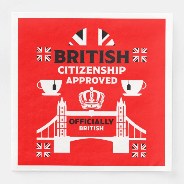 Servilleta De Papel De Cena Regalos de ciudadanía británica (Anverso)