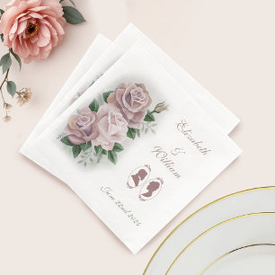 Servilleta De Papel De Cena Regency Bridgerton Pink Roses Cameos