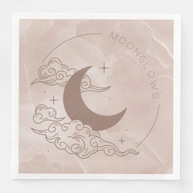Servilleta De Papel De Cena Resplandores lunares (Anverso)