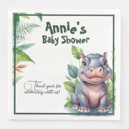 Servilleta De Papel De Cena Roaring Safari Adventure: Baby Shower de animales