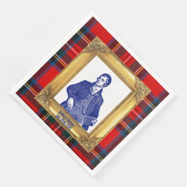Servilleta De Papel De Cena Robert Burns Royal Stewart Plaid Ene 25