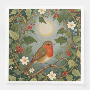 Servilleta De Papel De Cena Robin y Holly festivos