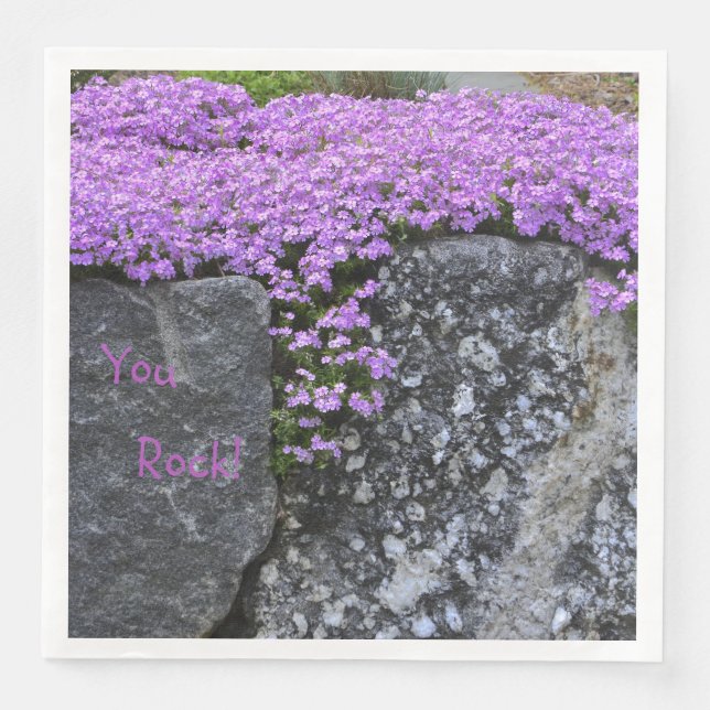 Servilleta De Papel De Cena Rock Purple Phlox (Anverso)
