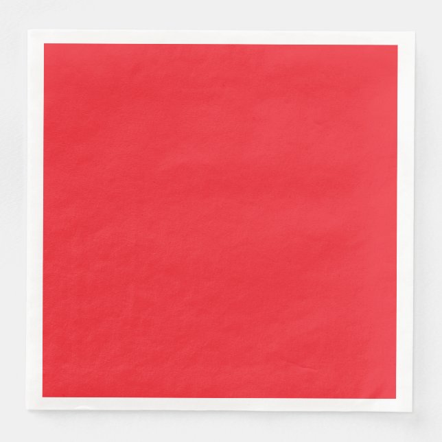 Servilleta De Papel De Cena Rojo Bombero (Anverso)