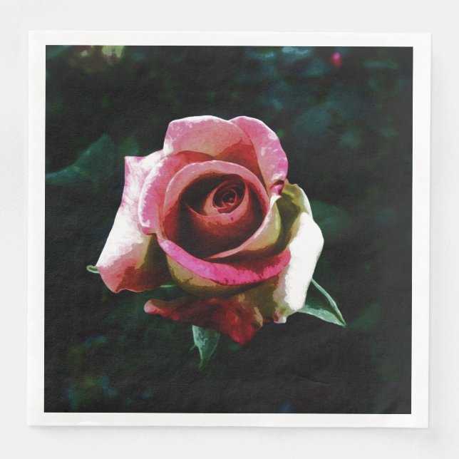 Servilleta De Papel De Cena rosa (Anverso)