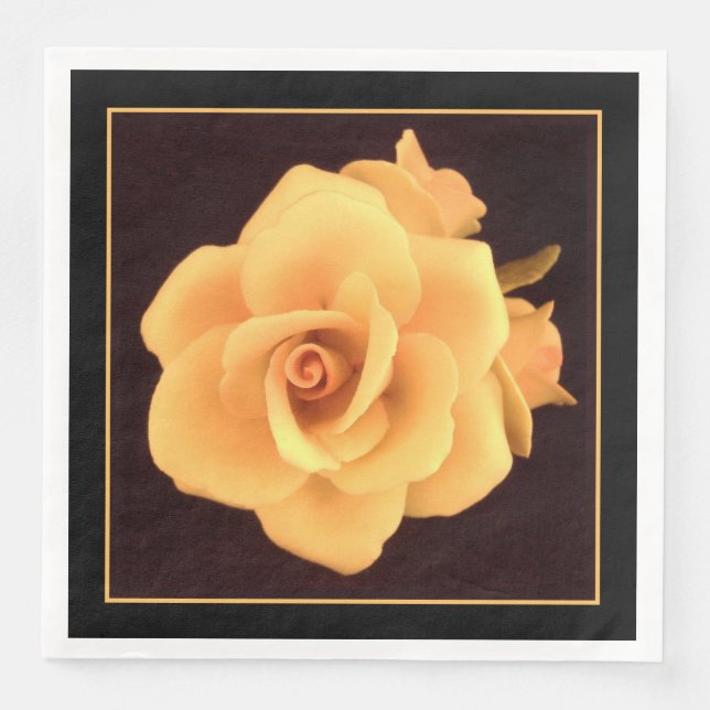 Servilleta De Papel De Cena Rosa Amarilla, Foto de 2004. (Anverso)