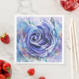 Servilleta De Papel De Cena Rosa de acuarela encantadora
