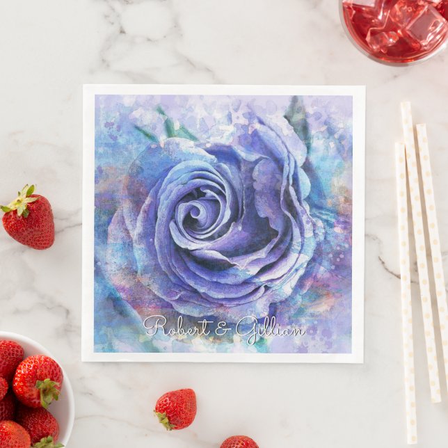 Servilleta De Papel De Cena Rosa de acuarela encantadora (In situ)