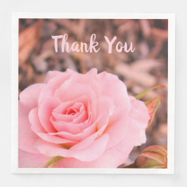 Servilleta De Papel De Cena Rosa de jardín rosado