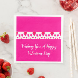 Servilleta De Papel De Cena Rosa Y Rojo