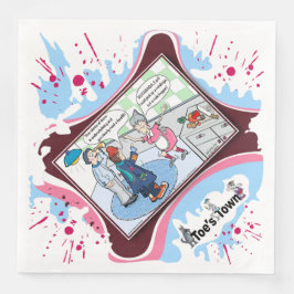 Servilleta De Papel De Cena Rude Beggar | Literal Wordplay Humor Dinner Napkin