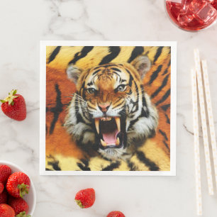 Servilleta De Papel De Cena Rugido de Tigre