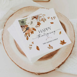 Servilleta De Papel De Cena Rustic Pumpkins Thanksgiving Dinner Paper Napkin