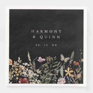 Servilleta De Papel De Cena Rustic Wildflower Paper Napkins Wedding Decor