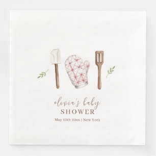 Servilleta De Papel De Cena Rústica cocina moderna de chef Baby Shower