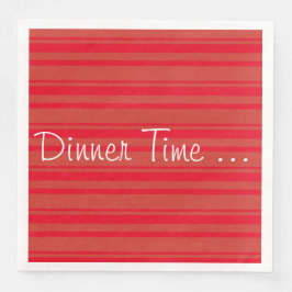 Servilleta De Papel De Cena Rusty Barn Red Stripe